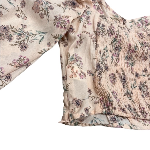 ASTR the Label Floral Sweetheart Neckline Puff Sleeve Corset Blouse – Size Small - Picture 9 of 13